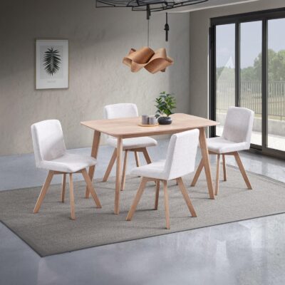 Modern dining table and chairs