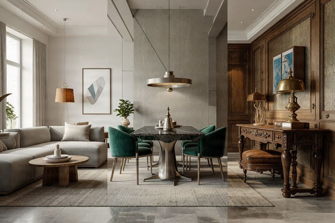 Architectural designer workspace interior