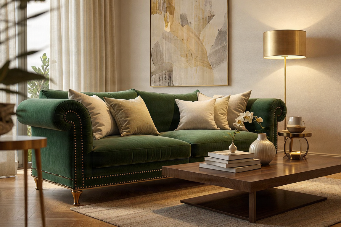 Luxury modern designer furniture setup