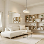 Small apartment with multifunctional furniture and a bright, spacious appearance.