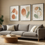 Affordable modern living room with practical furniture and warm colors.